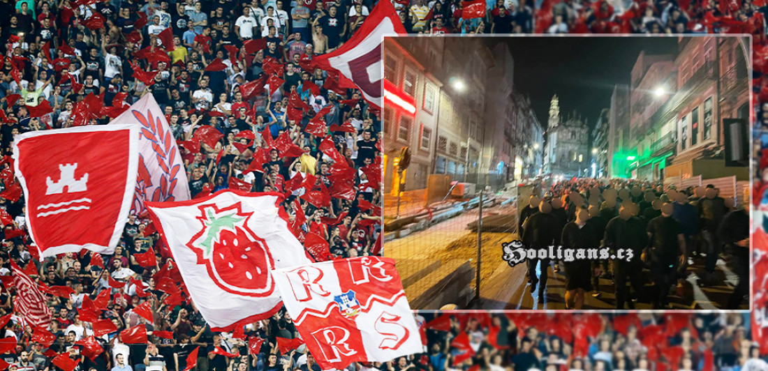 Korteo navijača Zvezde prošetao Portom usred noći: Okupirali grad uoči utakmice (VIDEO/FOTO)