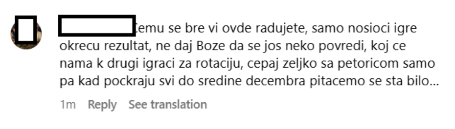 Komentari navijača Partizana