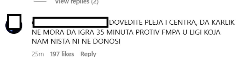 Komentari navijača Partizana