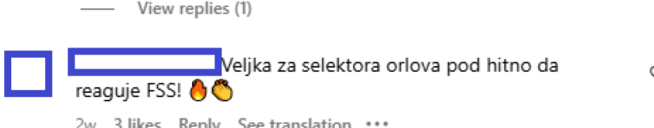 Reakcije navijača o Veljku Paunoviću