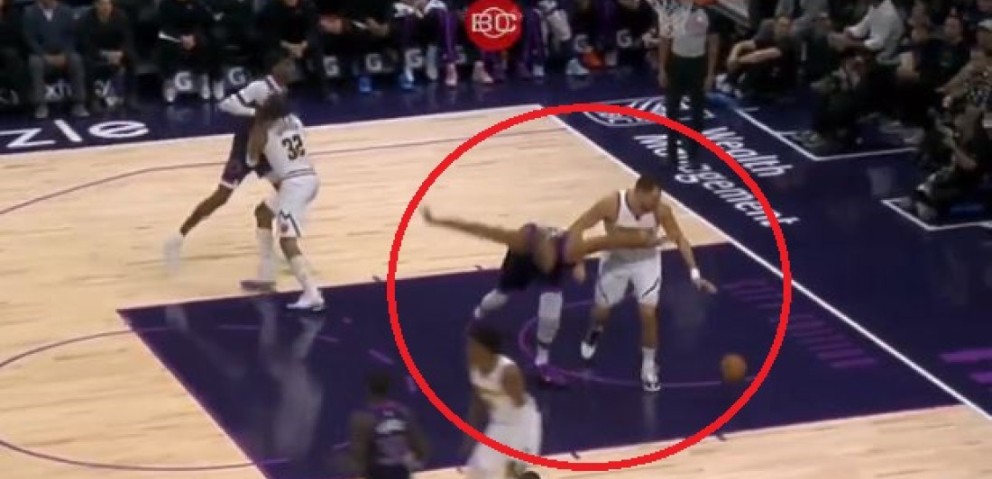 Čoveče, što ti je ovo trebalo? Francuz krenuo na Jokića, pa "naleteo" na betonski zid: Svi mu se smeju (VIDEO)