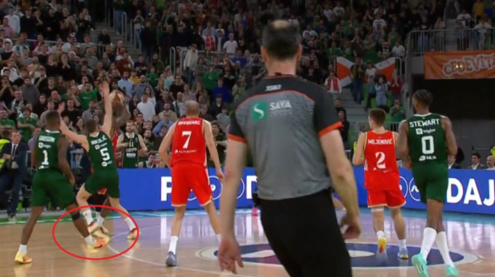 Uuuuu, milimetri odlučivali! Ovako je Zvezda ostala bez produžetka: Sudije gledale i dosudile dvojku! (VIDEO)