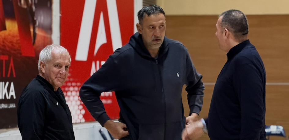 Podrška crno-belima od legendarnog asa - Divac na treningu Partizana (VIDEO/FOTO)