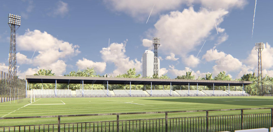 Železničar radi na modernizaciji stadiona: Radi se južna tribina, istok dobija krov (FOTO GALERIJA)