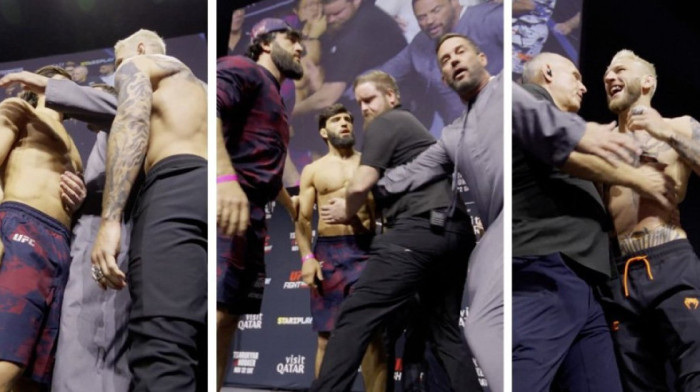 Borba večeri umalo počela na merenju: Svetske UFC zvezde u žestokom sukobu (VIDEO)