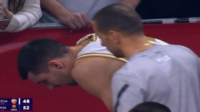 Katastrofalne vesti za Zvezdu: Povredio se Ognjen Dobrić, odmah mu pritrčali u pomoć (VIDEO)