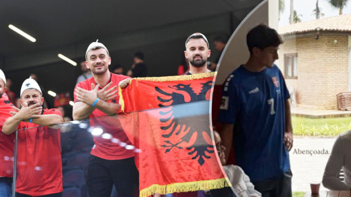 So na ranu Albancima! Au, ovo će ih baš zaboleti: Sin njihovog selektora se hvali grbom Srbije (FOTO)