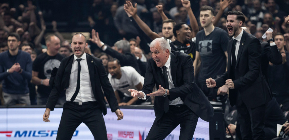 Opet među svojima: Bivši Žocov saradnik sa tribina bodrio Partizan protiv Makabija (VIDEO)