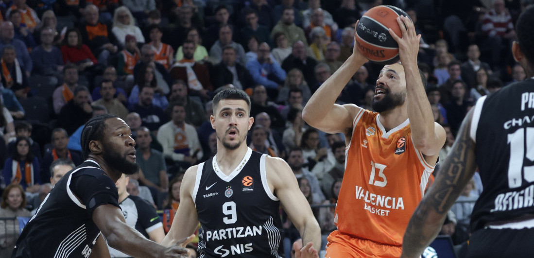Partizanov pomak u igri nedovoljan za pobedu: Valensija slomila otpor crno-belih u završnici