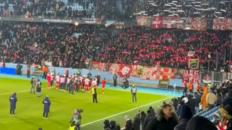 Velika fešta u Malmeu: Fudbaleri Zvezde slavili sa navijačima (FOTO)