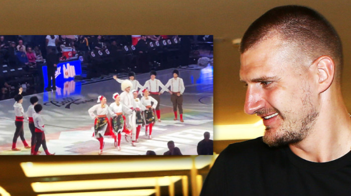 (VIDEO) Zbog Jokića usred Amerike grmi srpsko kolo! Folkoraši u “Bol areni”, zaigrali i voditelji u studiju