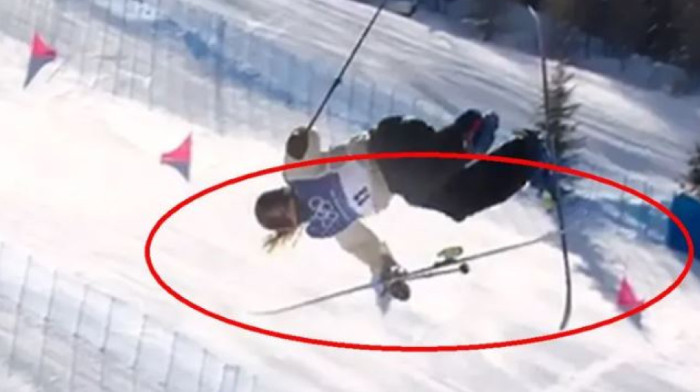 (VIDEO) Sara doživela horor pad na ZOI: Ostala bez skije, pa se stropoštala se niz stazu