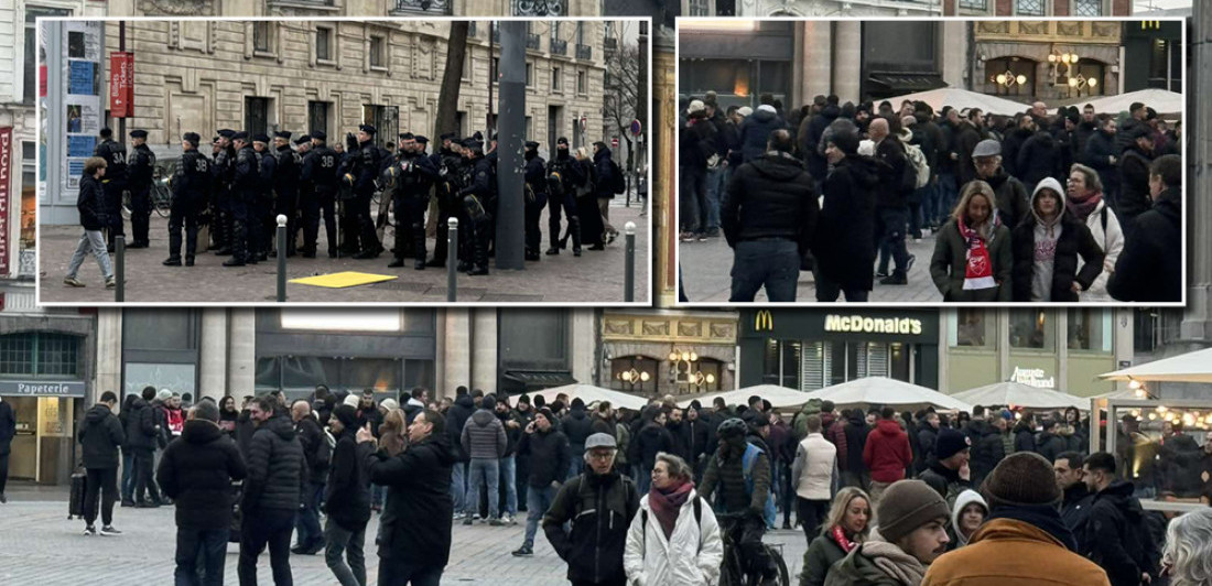(FOTO/VIDEO) Policija okupirala Lil: Navijači Zvezde se okupljaju na trgu, pogledajte atmosferu uoči meča