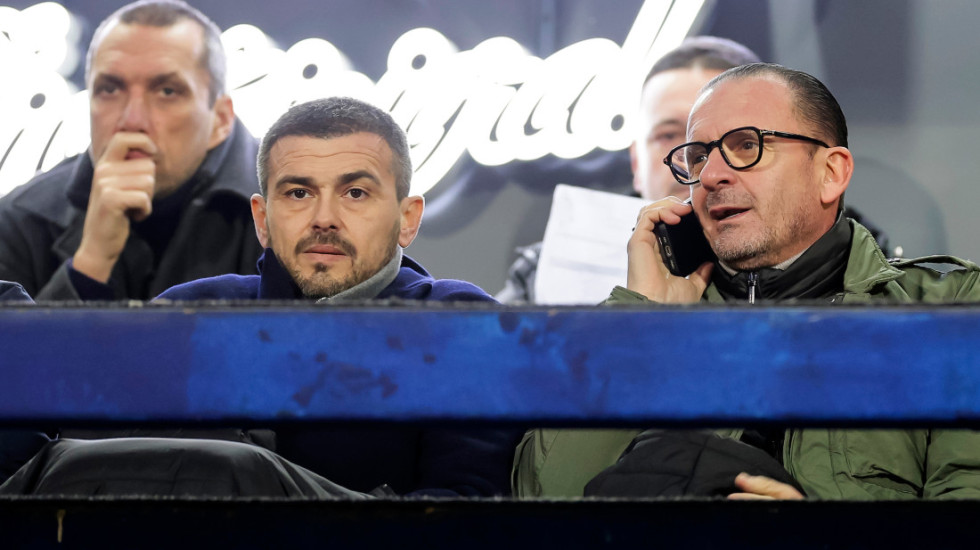 Mijatović i Lazović stigli na "Marakanu": Delegacija Partizana sa tribina prati večiti derbi (VIDEO)