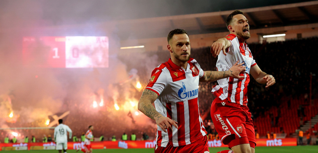 Arnautović se 'slomio' posle gola u derbiju: Došao ispred severa i oduševio zvezdaše (VIDEO)