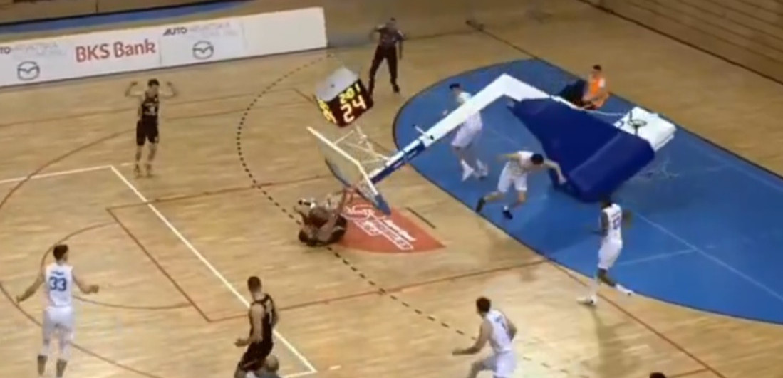 Horor u Hrvatskoj! Konstrukcija koša pala na Amerikanca (VIDEO)