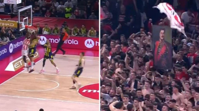 (VIDEO) Miler-Mekintajer brutalno zakucao preko Korton-Takera i polomio obruč: Ovaj potez je zapalio Arenu