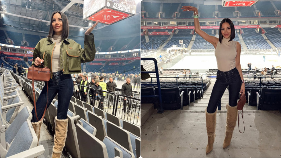Ko je zgodna brineta koja je gledala Partizan u Areni? Žena košarkaša, advokatica... (FOTO GALERIJA)