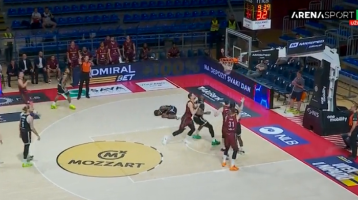 Problem za Partizan? Milton se povredio i napustio posle samo 22 sekunde (VIDEO)