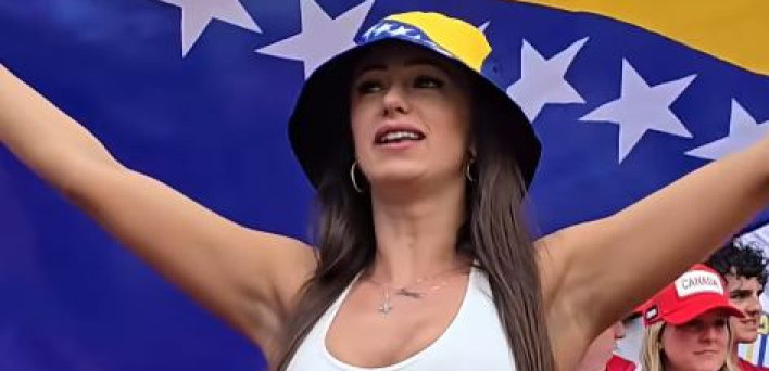 Ko je ona? Misteriozna Bosanka ukrala šou u Torontu, zbog nje su svi zaboravili na meč Kanade i BiH (VIDEO)