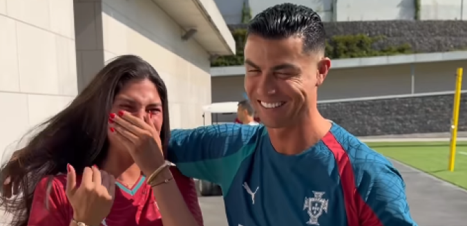 Briznula u plač pred kamerama: Atraktivna crnka se slomila kad joj je Ronaldo prišao