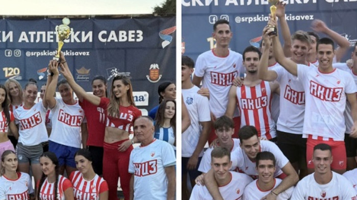 Atletski klub Crvena zvezda osvojio je duplu krunu na ekipnom prvenstvu Srbije