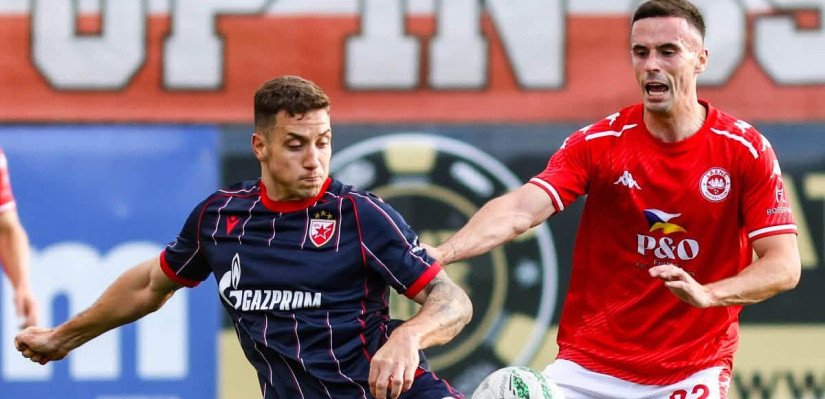 Lakši trening Zvezde u Severnoj Irskoj! Crveno-beli kao od šale spakovali četiri gola Larnu