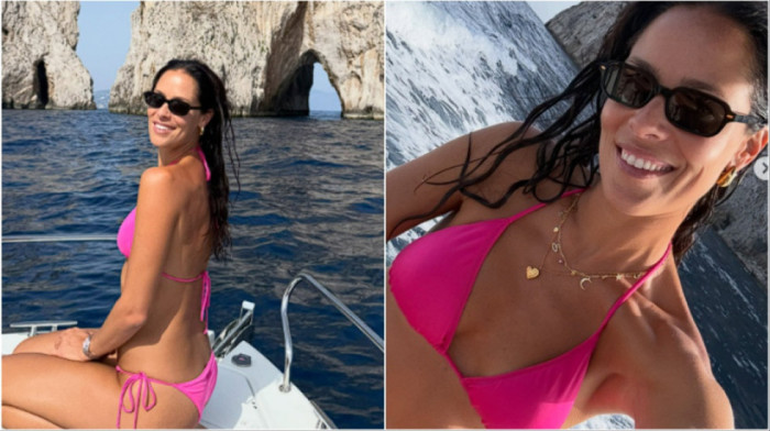 Ana Ivanović zapalila Kapri: Roze bikini otkrio izvajanu figuru, pa usledilo izdanje za noćni izlazak (FOTO)